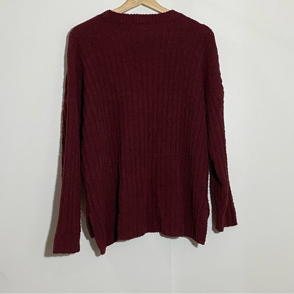 Maurices women soft long sleeve  crewneck maroon sweater size XL - Picture 2 of 8